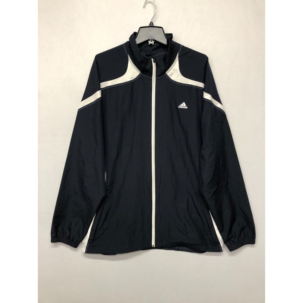 Adidas Men Full Zip Windbreaker Jacket Mesh Lined Size XL Extra Large M107 -19
